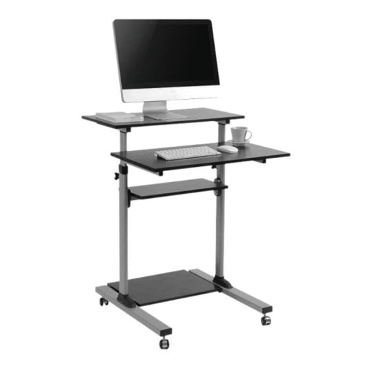 Bureau LogiLink BP0070 Rectangulaire avec Roues et Réglage de Hauteur