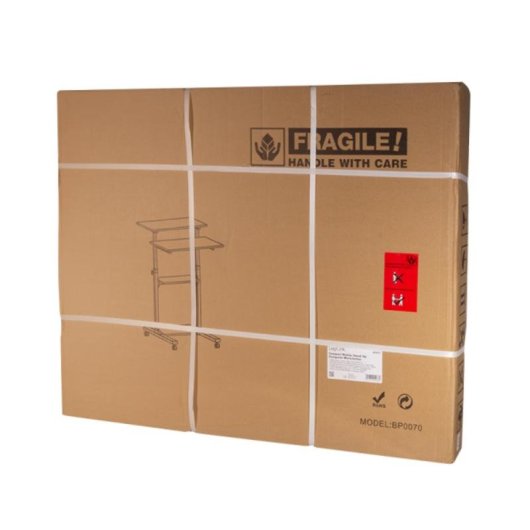Bureau LogiLink BP0070 Rectangulaire avec Roues et Réglage de Hauteur