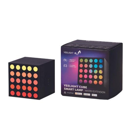 Lámpara de mesa inteligente Yeelight Cube Negro Wi-Fi/Bluetooth compatible con asistentes de voz