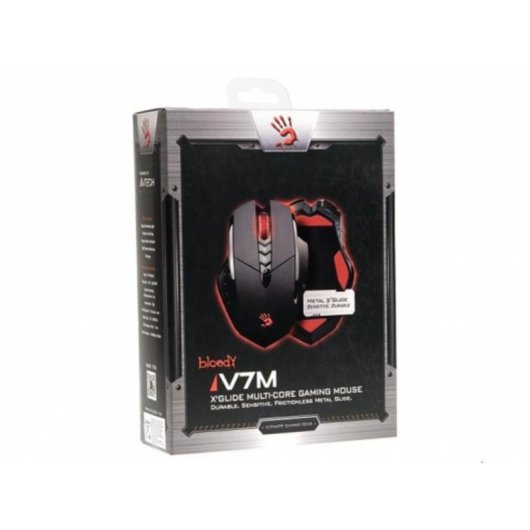 Ratón A4Tech Bloody V7m USB tipo A 3200 DPI Negro 8 Botones V-Track