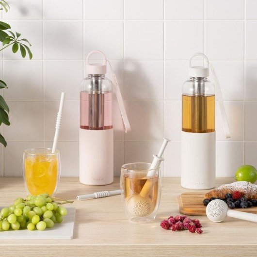 Botella con Infusor Bodum Melior 1,2 L Tritan Blanca con Acero Inoxidable