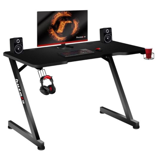 Escritorio Gaming Huzaro Hero 2.5 Rectangular 1200x600mm Fibra Carbono