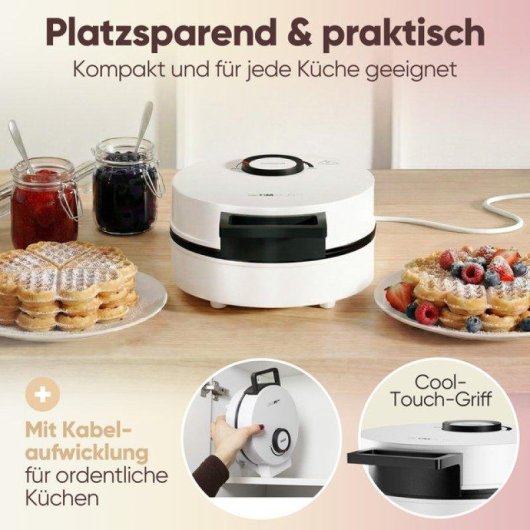 Gofrera Clatronic WA 3832, Surface Antiadhésive, 20 cm, 1200 W