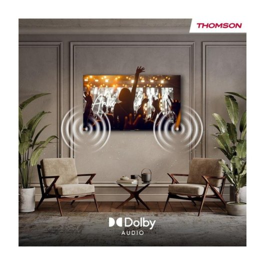 TV Thomson LED 24HG2S15CW 24" HD 60Hz Smart TV Google TV HDR Diseño sin marco Blanco