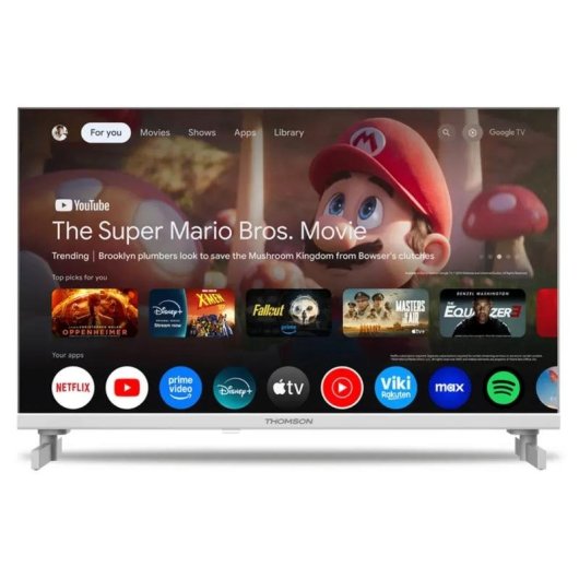 TV Thomson LED 24HG2S15CW 24" HD 60Hz Smart TV Google TV HDR Diseño sin marco Blanco