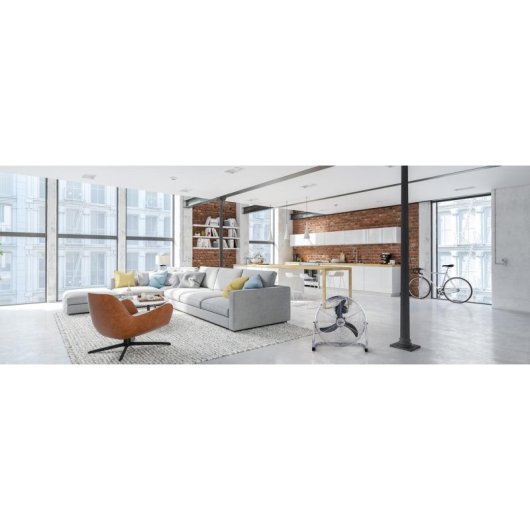 Ventoinha de Chão Industrial Farelek Louisiane 70W 45cm 3 Velocidades Inclinação 180° Cromada