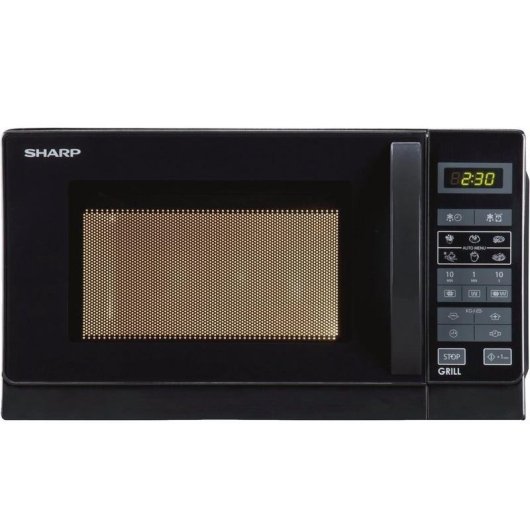 Microondas Sharp R-642BKW 20 Litros 800W con Grill Quartz y Pantalla LED