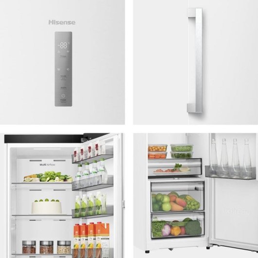 Frigorífico Una Puerta Hisense RL3K370SEWE1 No Frost 185,6cm 372L E Blanco WiFi