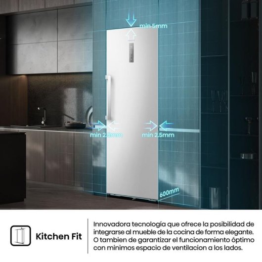 Frigorífico Una Puerta Hisense RL3K370SEWE1 No Frost 185,6cm 372L E Blanco WiFi