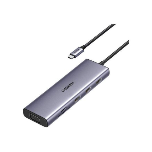 Hub Ugreen 9 puertos 10 Gbps USB-C 4K HDMI VGA Ethernet Gigabit PD