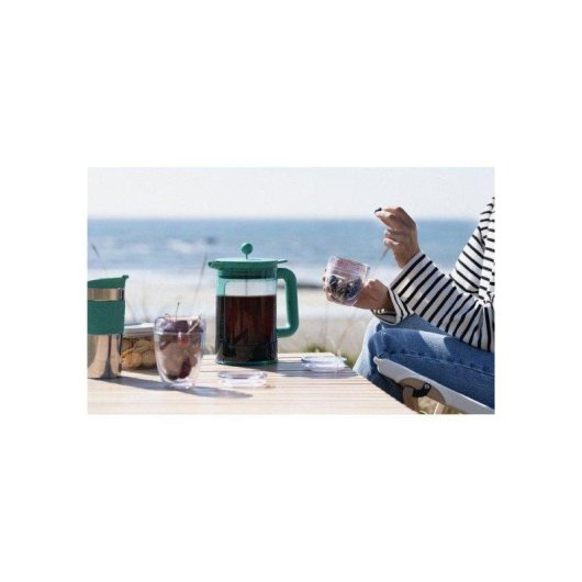 Cafetera Manual Bodum BEAN SET 1,5 L Verde para Infusión en Frío y Caliente