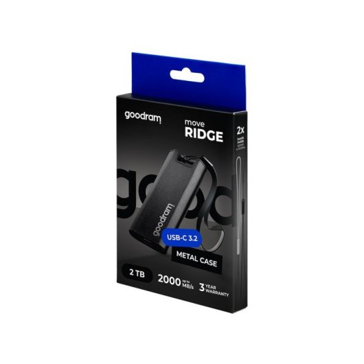 GoodRam SSDR-GMRE-02T-K0 M.2 Alumínio Preto 2 TB USB 3.2 Gen 2