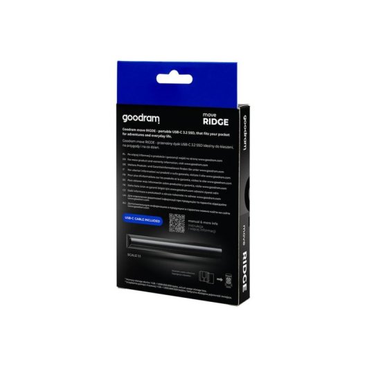 GoodRam SSDR-GMRE-02T-K0 M.2 Alumínio Preto 2 TB USB 3.2 Gen 2