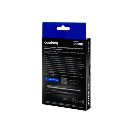 GoodRam SSDR-GMRE-02T-K0 M.2 Alumínio Preto 2 TB USB 3.2 Gen 2