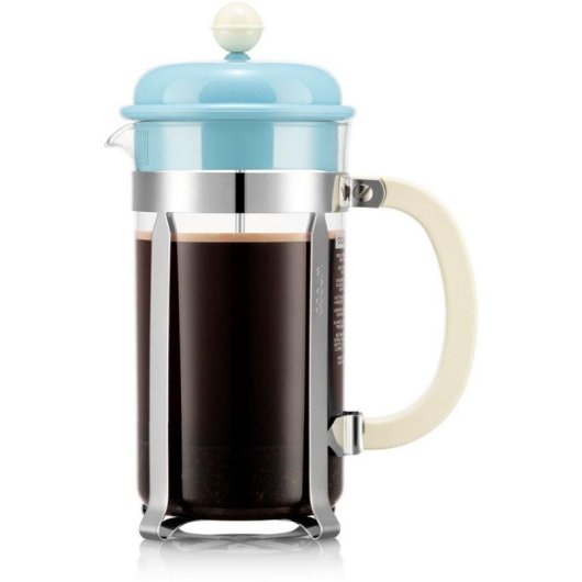 Cafetera Manual Bodum Caffettiera French Press 1 L 8 Tazas Azul Claro