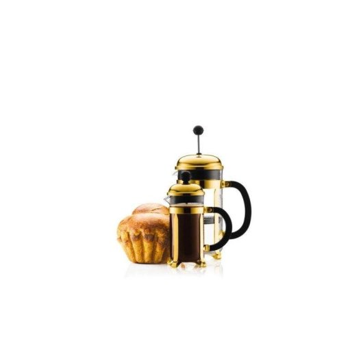 Cafetera Manual Bodum Chambord 0,35 L 3 Tazas Acabado Dorado Filtro Reutilizable