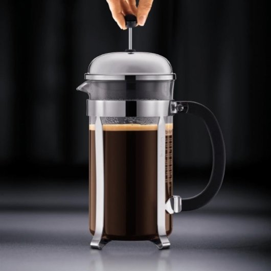 Cafetera Manual Bodum Chambord 0,35 L 3 Tazas Acabado Dorado Filtro Reutilizable