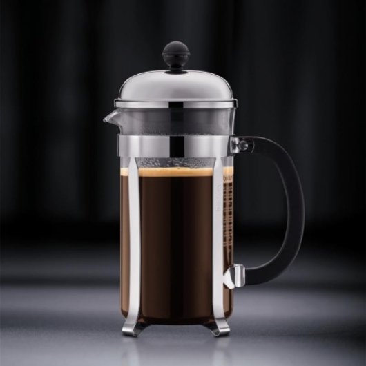 Cafetera Manual Bodum Chambord 0,35 L 3 Tazas Acabado Dorado Filtro Reutilizable