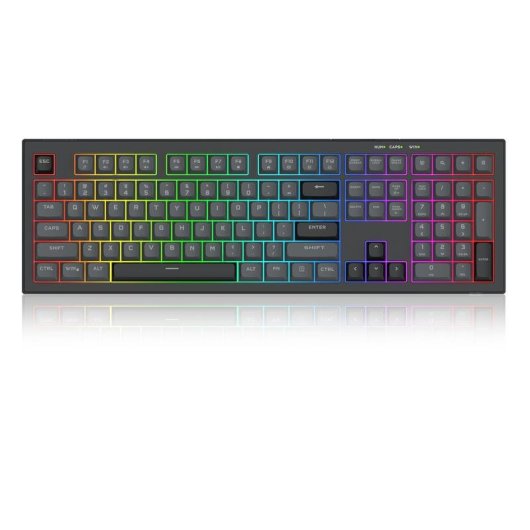 Teclado Redragon K518-RGB membrana completo con retroiluminación RGB y cable USB