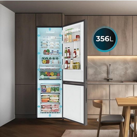 Kühlschrank Combi Cecotec Bolero CoolMarket Total No Frost 200cm 356L Grau