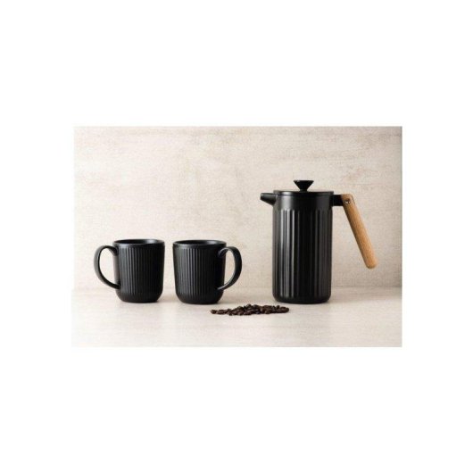 Cafetera Manual Bodum Douro 1 L Porcelana Negra 8 Tazas