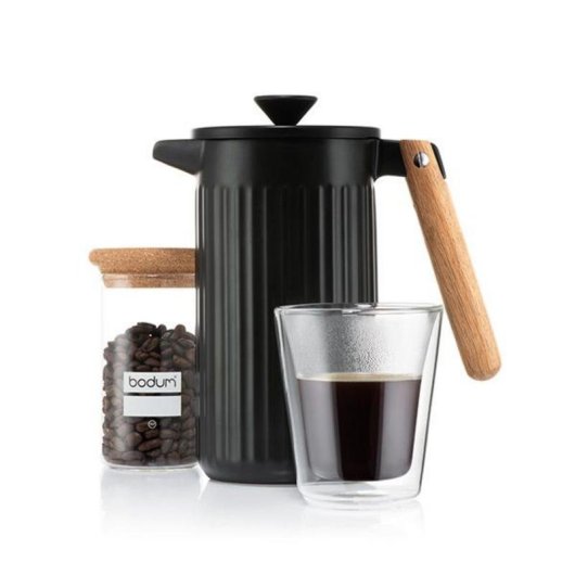 Cafetera Manual Bodum Douro 1 L Porcelana Negra 8 Tazas