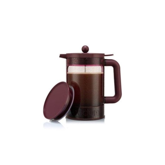 Cafetera Manual Bodum Bean Set 1,5 L Roja para Café Caliente y Cold Brew