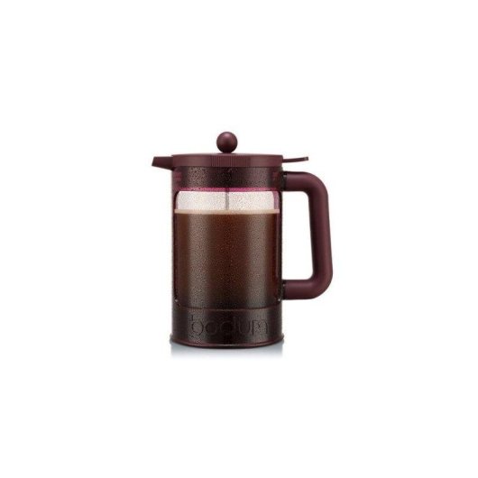 Cafetera Manual Bodum Bean Set 1,5 L Roja para Café Caliente y Cold Brew