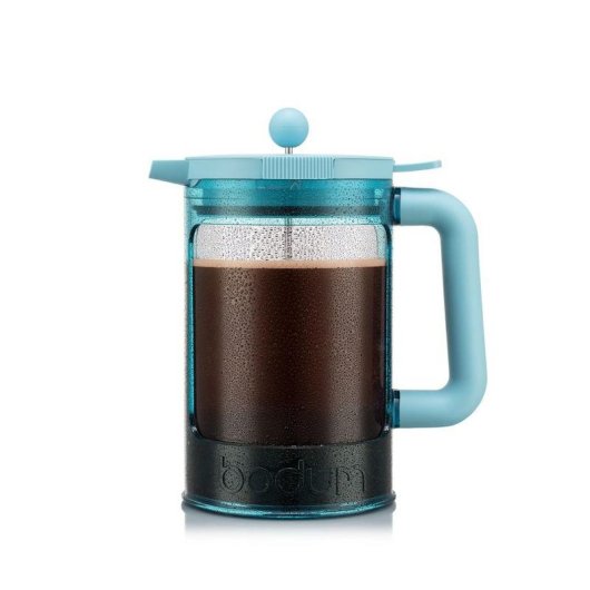 Cafetera Manual Bodum Bean Set French Press 1,5 L Azul Translúcido