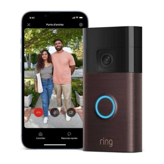 Timbre Ring Video Doorbell Wi-Fi Inalámbrico Audio Bidireccional Exterior Visión 1080p