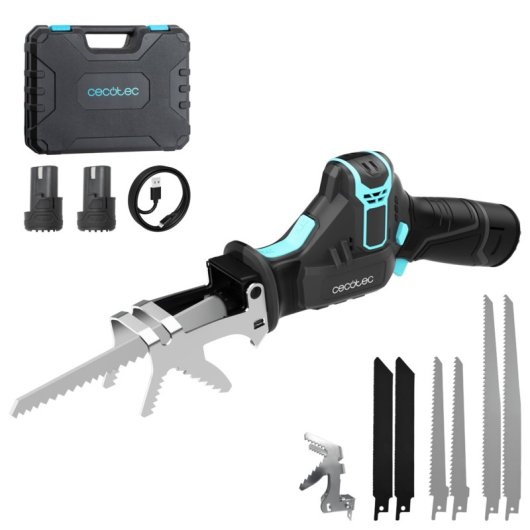 Sierra de sable Cecotec LongFlex 1200 Home&Garden 12V 2 baterías 6 cuchillas