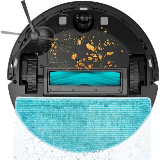 Robot Aspirapolvere e Lavapavimenti Cecotec Conga Y80 Dark Autosvuotamento Navigazione Laser 25000 Pa