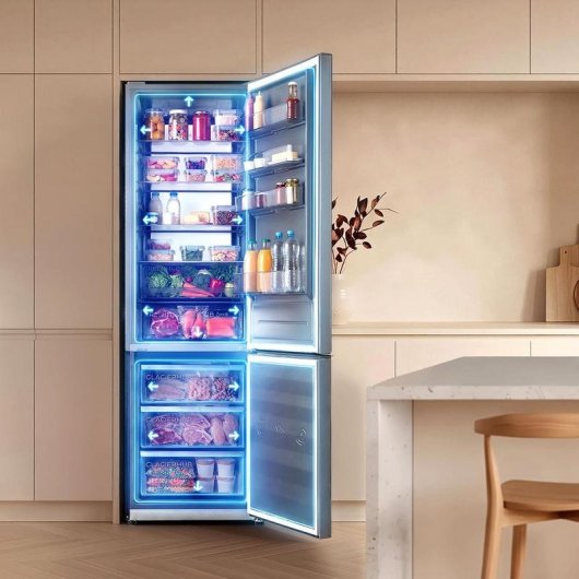 Frigorífico Combi Cecotec Bolero CoolMarket 187cm 405L D Inox Total No Frost