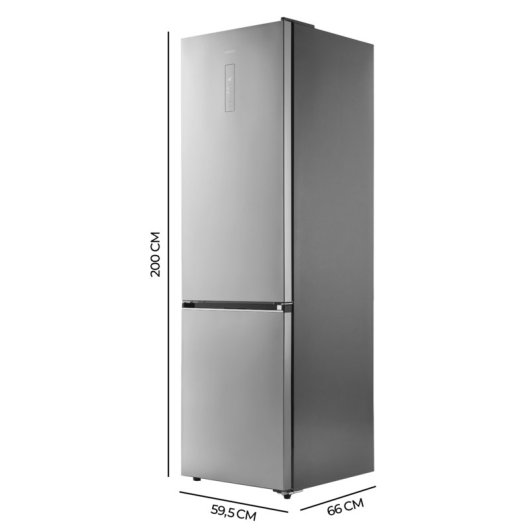 Frigorífico Combi Cecotec Bolero CoolMarket 187cm 405L D Inox Total No Frost
