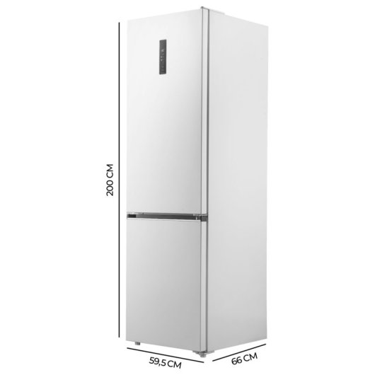 Frigorífico Combi Cecotec Bolero CoolMarket 180 cm 405 L D White Inox Total No Frost