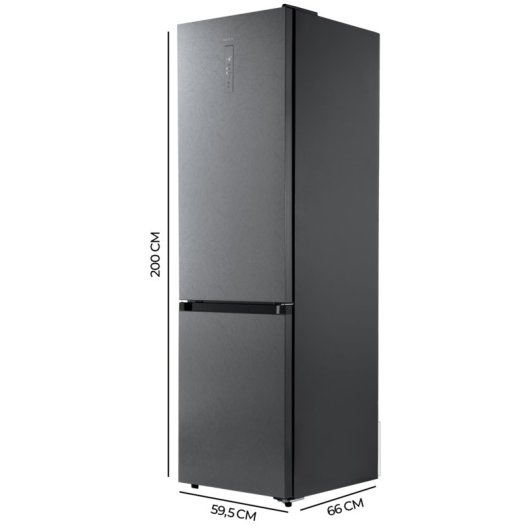 Frigorífico Combi Cecotec Bolero CoolMarket 180cm 405L D Silex Stone Total No Frost