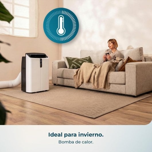 Climatiseur Mobile Cecotec ForceClima 12600 Nux Heating 3,52 kW Réversible Télécommande