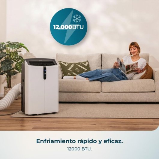 Climatiseur Mobile Cecotec ForceClima 12600 Nux Heating 3,52 kW Réversible Télécommande