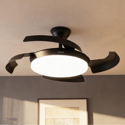 Deckenventilator mit Licht Cecotec EnergySilence Aero 4500 30W 107cm 6 Stufen Einklappbare Flügel Fernbedienung Timer Winterfunktion