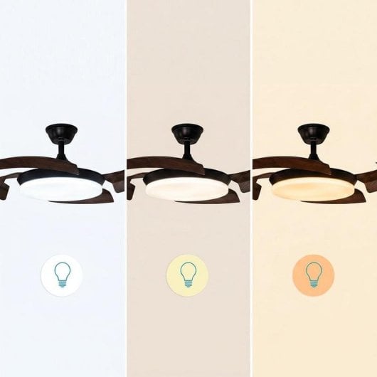 Deckenventilator mit Licht Cecotec EnergySilence Aero 4500 30W 107cm 6 Stufen Einklappbare Flügel Fernbedienung Timer