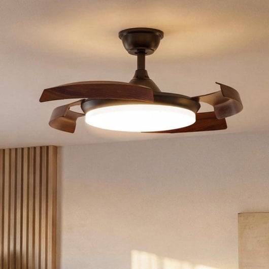 Deckenventilator mit Licht Cecotec EnergySilence Aero 4500 30W 107cm 6 Stufen Einklappbare Flügel Fernbedienung Timer