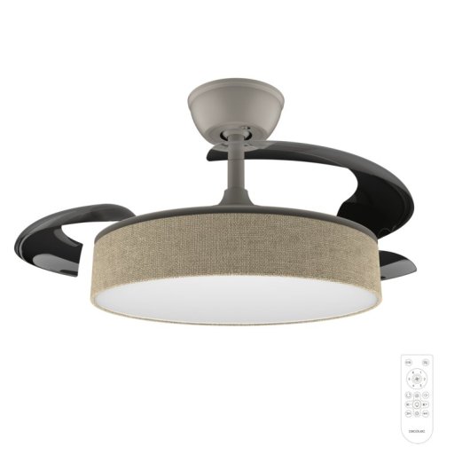 Ventilador de Techo con Luz Cecotec EnergySilence Aero 3666 30W 91,5cm 6 Velocidades Motor DC Aspas Retráctiles Mando