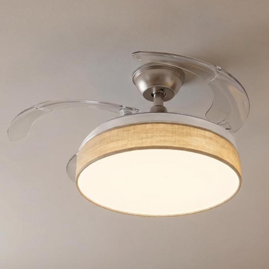 Ventilador de Techo con Luz Cecotec EnergySilence Aero 3666 30W 91,5cm 6 Velocidades Motor DC Aspas Retráctiles Mando