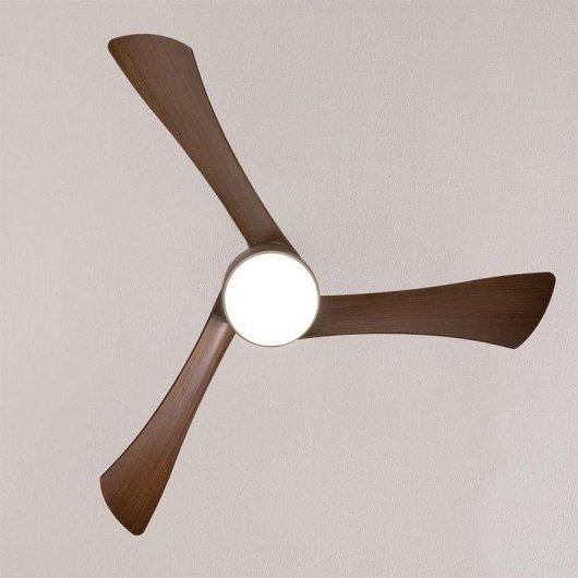 Ventilador de Techo con Luz Cecotec EnergySilence Aero 5330 Jelly Black&Wood 30W 117cm 6 Velocidades Motor DC Aspas Retráctiles Mando Temporizador