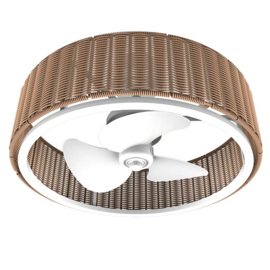 Ventilador de Techo con Luz Cecotec EnergySilence LampAero 324 Camellia 10W 3 Aspas 6 Velocidades Motor DC Mando Temporizador Función Invierno