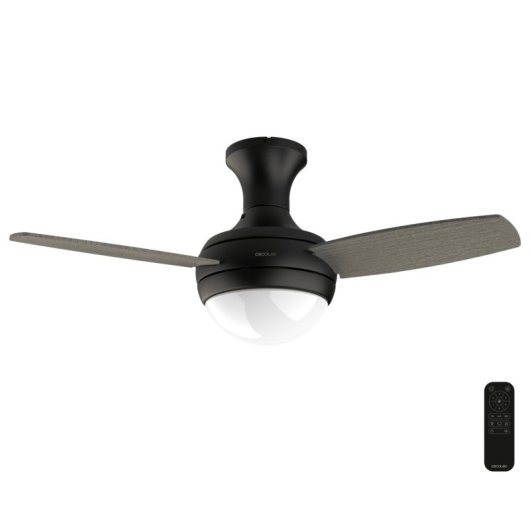 Ventilateur de Plafond avec Lumière Cecotec EnergySilence Aero 352 BlackBee 15W 91,5cm 6 Vitesses Moteur DC Télécommande Minuterie Fonction Hiver