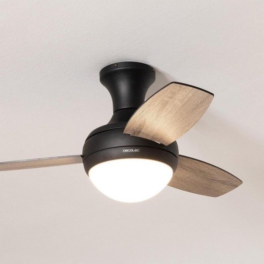 Ventilateur de Plafond avec Lumière Cecotec EnergySilence Aero 352 BlackBee 15W 91,5cm 6 Vitesses Moteur DC Télécommande Minuterie Fonction Hiver