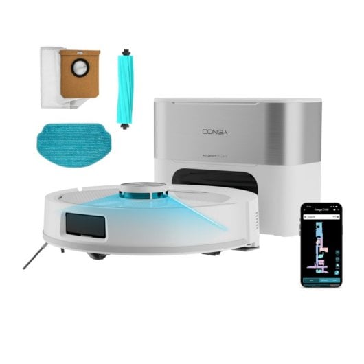 Robot Aspirapolvere Cecotec Conga Y80 Pearl con Autosvuotamento Navigazione Laser 25.000 Pa