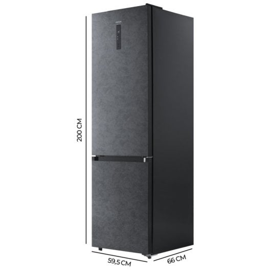 Frigorífico Combi Cecotec Bolero CoolMarket 180cm 405L A Onyx Stone Total No Frost