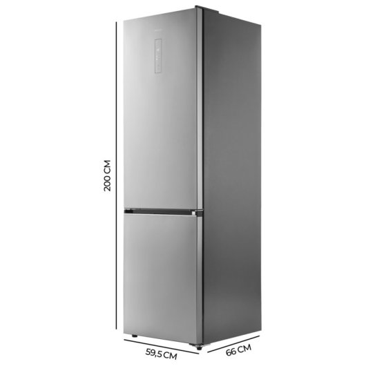 Frigorífico Combi Cecotec Bolero CoolMarket 180cm 405L A Inox Total No Frost